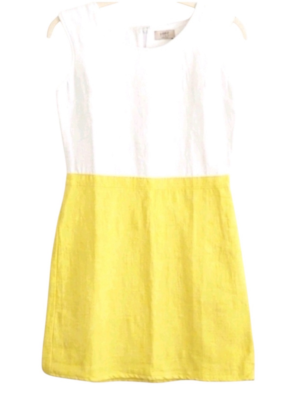 Loft White Yellow Dress L